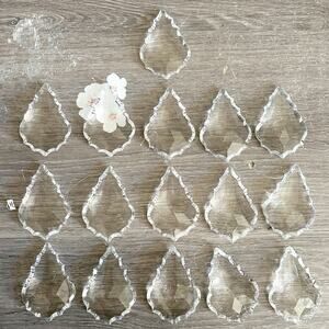 Vintage Dept 56 Teardrop Prism Lucite Acrylic Christmas Tree Ornaments Lot of 16